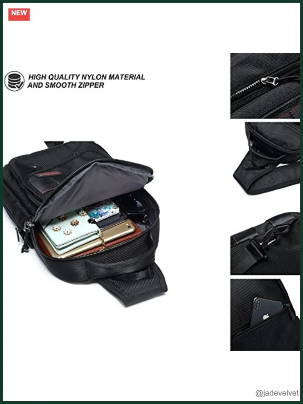 Sling Bag Crossbody Chest Backpack Travel Daypack Nylon